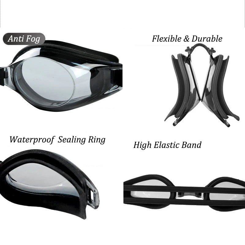 Myopia Swim Goggles Men Women Child Swimming Pool Eyewear Water Sport Waterproof Eyeglasses Anti Fog UV Protect Optical Glasses