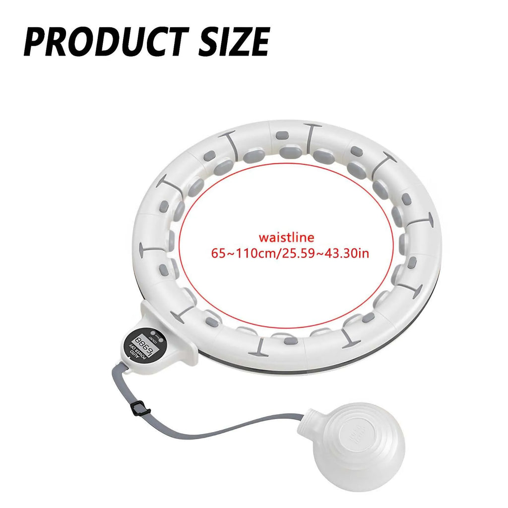 Smart Weighted Fitness Hu La Hoop Fitness Massage Exercise Circle with Ball and Counter for Adults Weight Loss