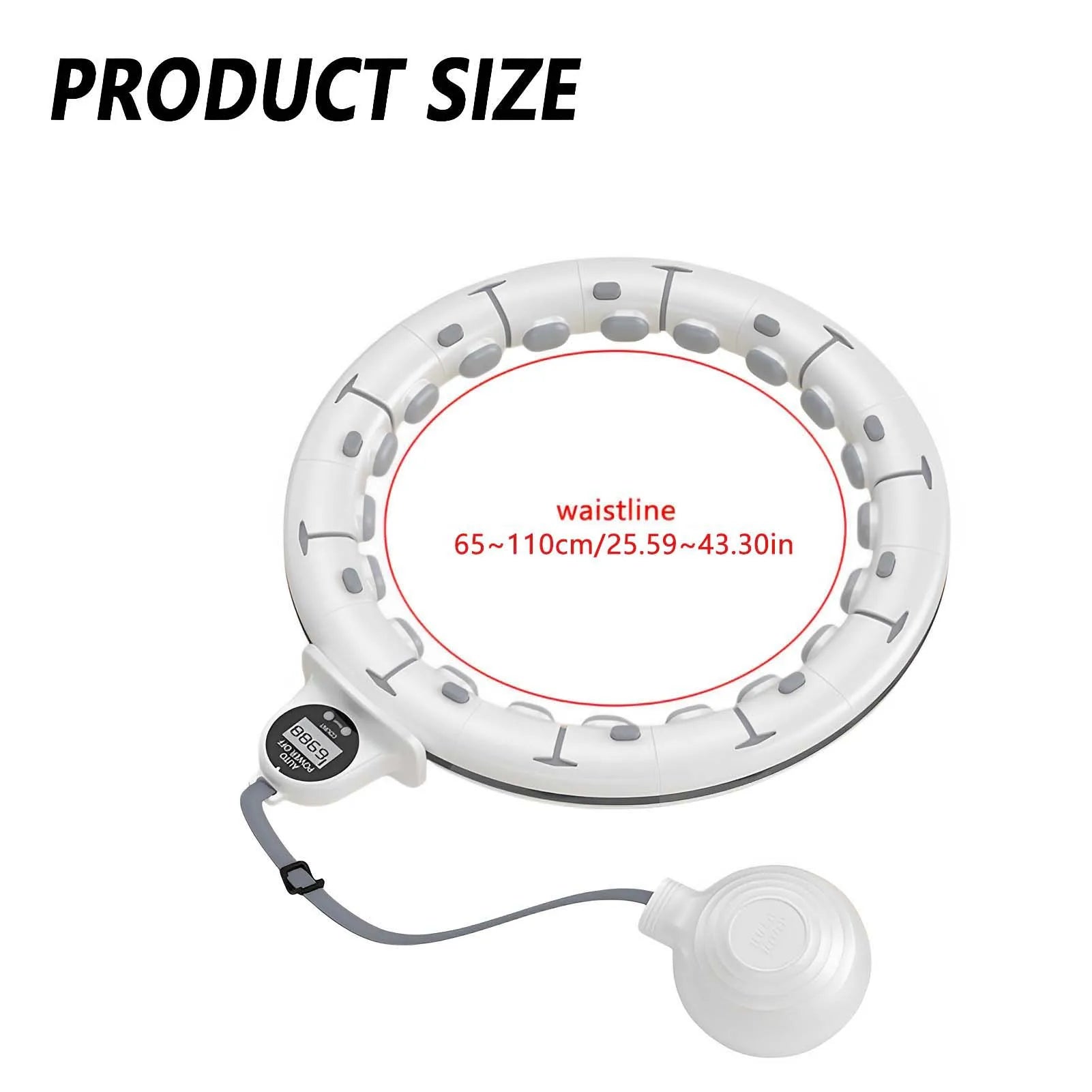 Smart Weighted Fitness Hu La Hoop Fitness Massage Exercise Circle with Ball and Counter for Adults Weight Loss