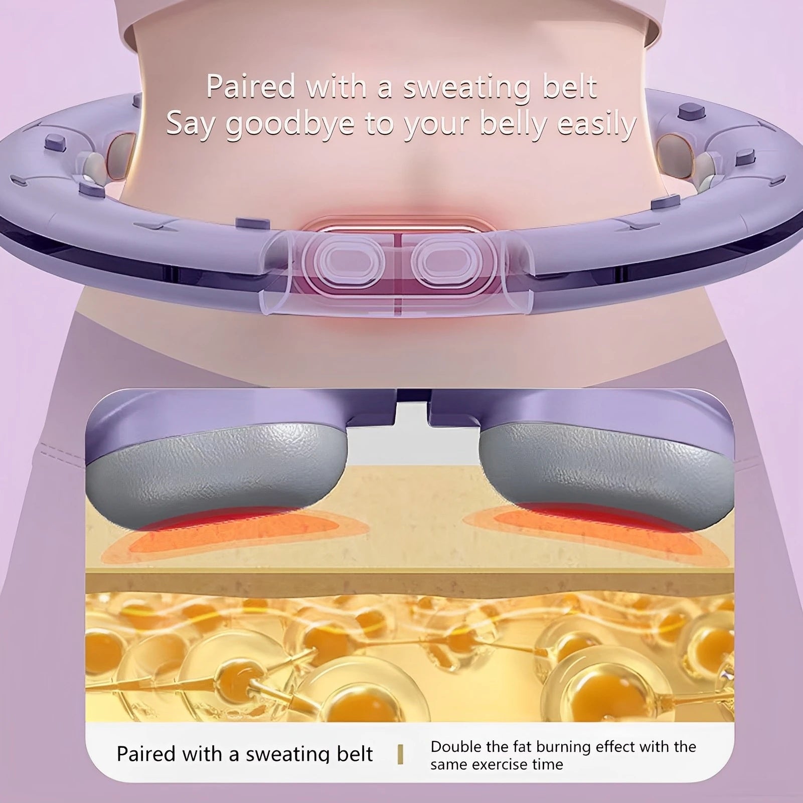 Smart Weighted Fitness Hu La Hoop Fitness Massage Exercise Circle with Ball and Counter for Adults Weight Loss