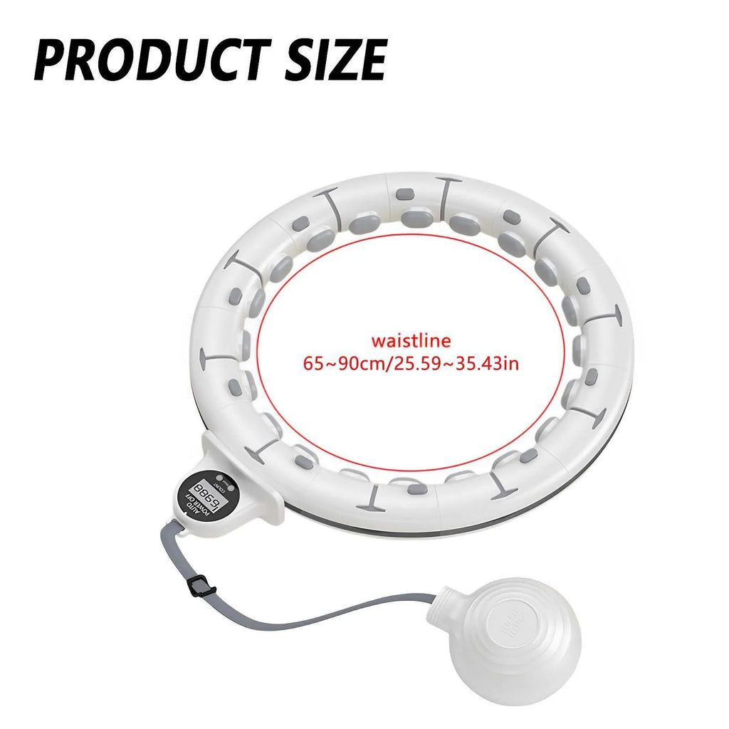 Smart Weighted Fitness Hu La Hoop Fitness Massage Exercise Circle with Ball and Counter for Adults Weight Loss