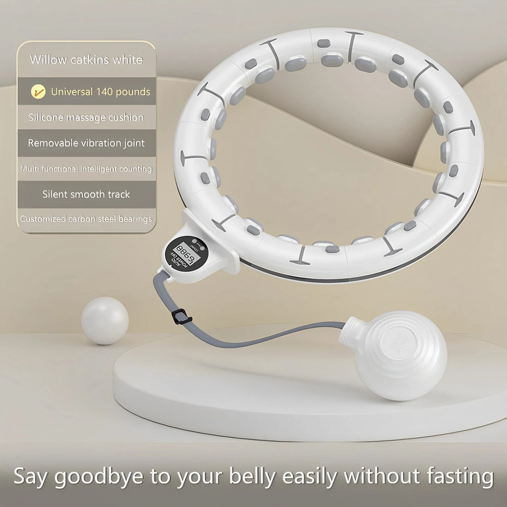 Smart Weighted Fitness Hu La Hoop Fitness Massage Exercise Circle with Ball and Counter for Adults Weight Loss