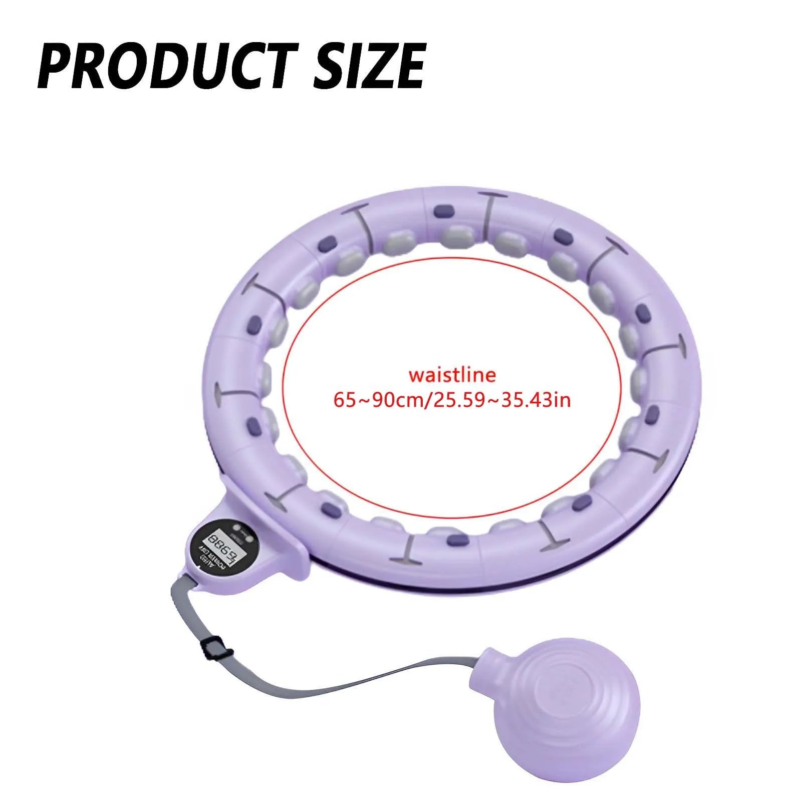 Smart Weighted Fitness Hu La Hoop Fitness Massage Exercise Circle with Ball and Counter for Adults Weight Loss